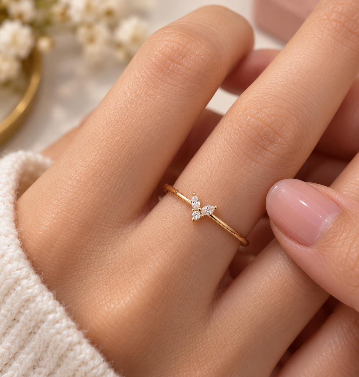 Marwar 925 Silver Promise Ring